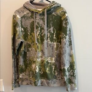 Alpine Design Green and Gray Sweater with Organic Tie-Dye Pattern